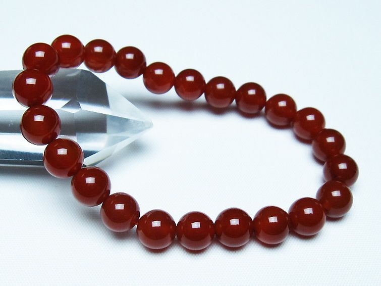 赤アゲートブレスレット 8mm [T57-7112] 1枚目