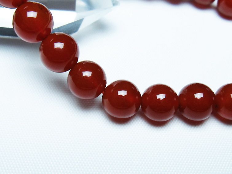 赤アゲートブレスレット 8mm [T57-7112] 3枚目