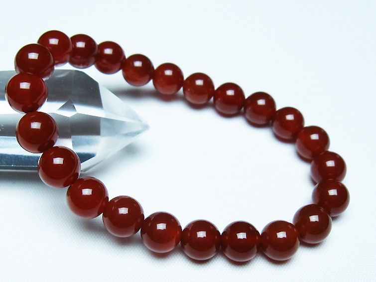 赤アゲートブレスレット 8mm [T57-7115] 1枚目