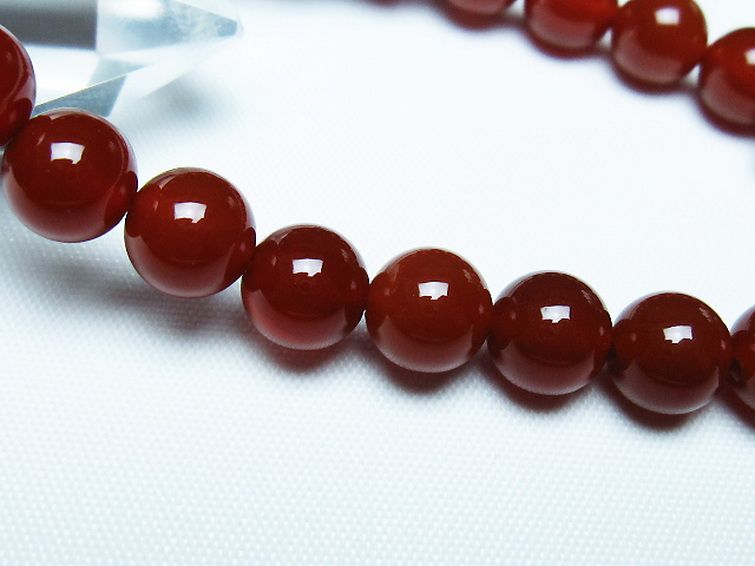 赤アゲートブレスレット 8mm [T57-7118] 3枚目