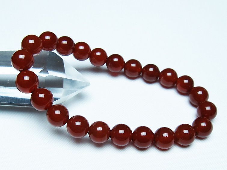 赤アゲートブレスレット 8mm [T57-7133] 1枚目