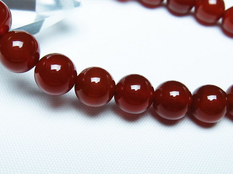 赤アゲートブレスレット 8mm [T57-7133] 3枚目