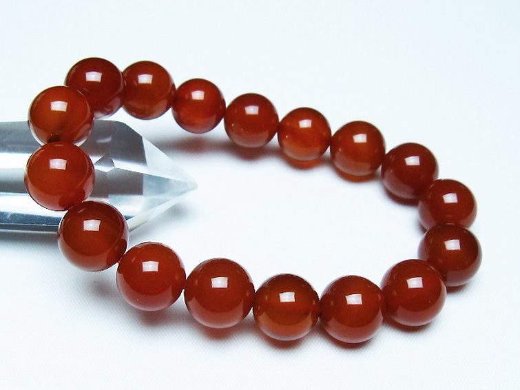 赤アゲートブレスレット 12mm [T57-7139] 1枚目