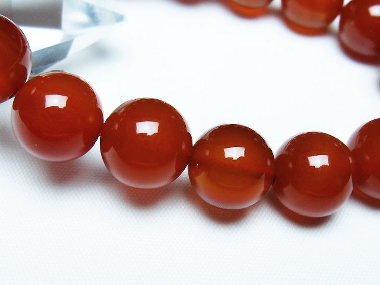 赤アゲートブレスレット 12mm [T57-7139] 3枚目