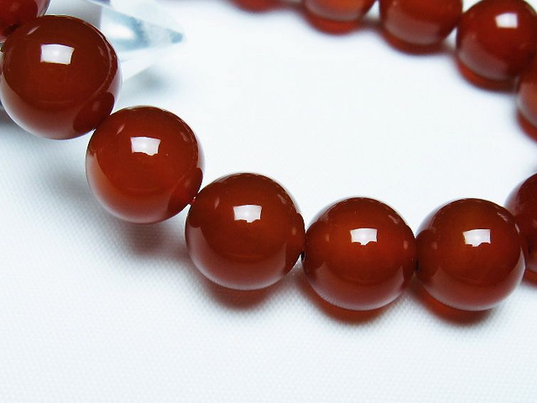 赤アゲートブレスレット 12mm [T57-7142] 3枚目