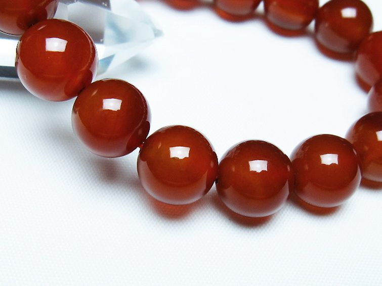 赤アゲートブレスレット 12mm [T57-7156] 3枚目