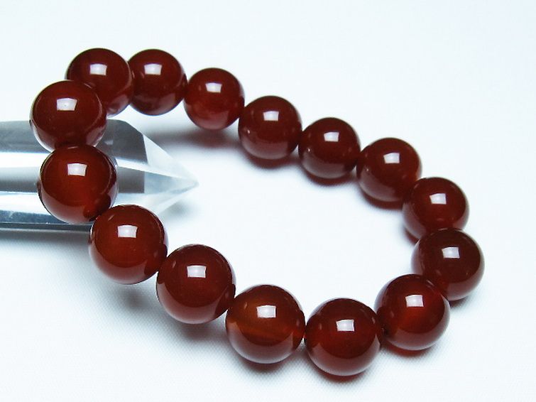 赤アゲートブレスレット 14mm [T57-7166] 1枚目