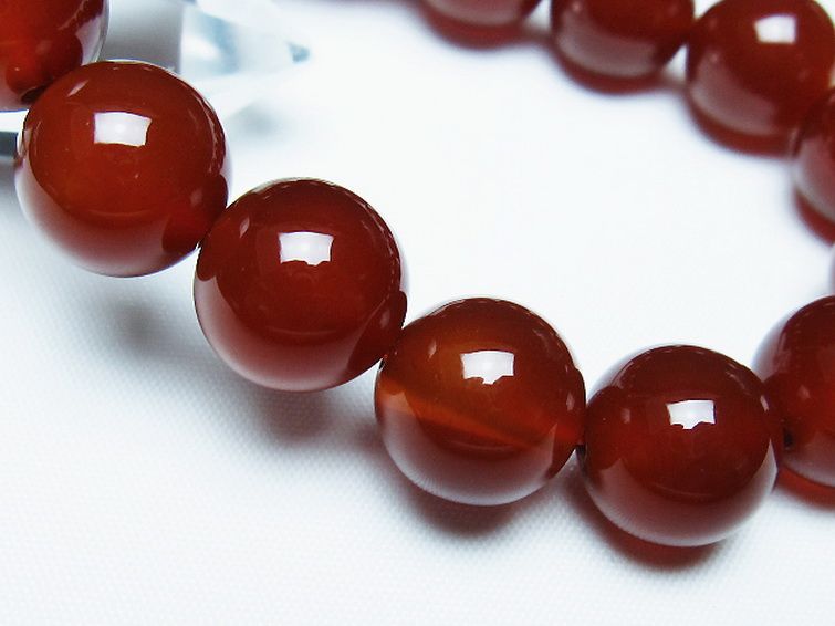 赤アゲートブレスレット 14mm [T57-7166] 3枚目