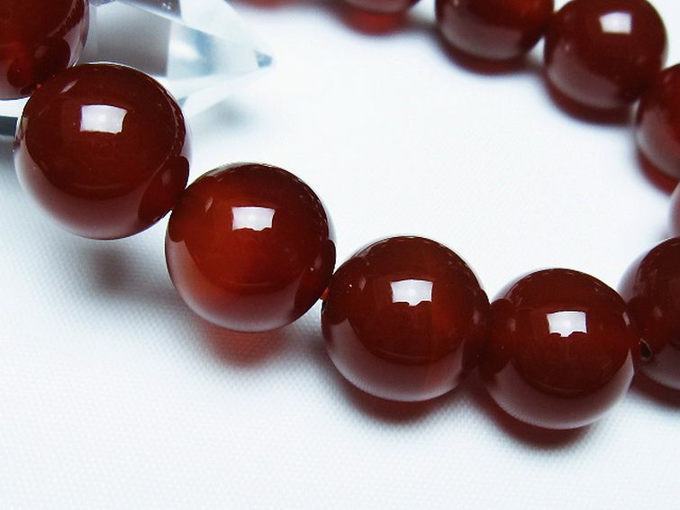 赤アゲートブレスレット 14mm [T57-7175] 3枚目
