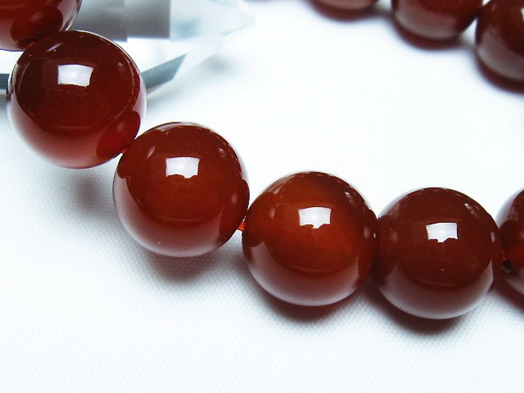 赤アゲートブレスレット 14mm [T57-7184] 3枚目