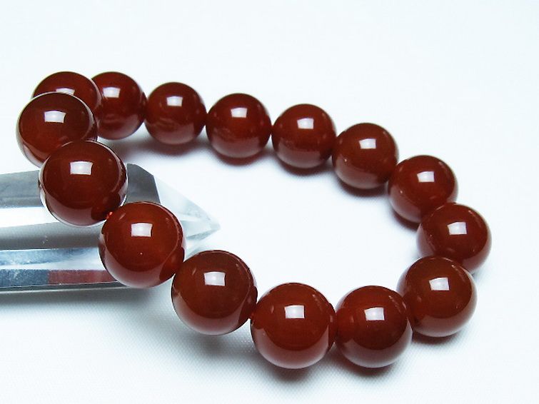 赤アゲートブレスレット 14mm [T57-7189] 1枚目