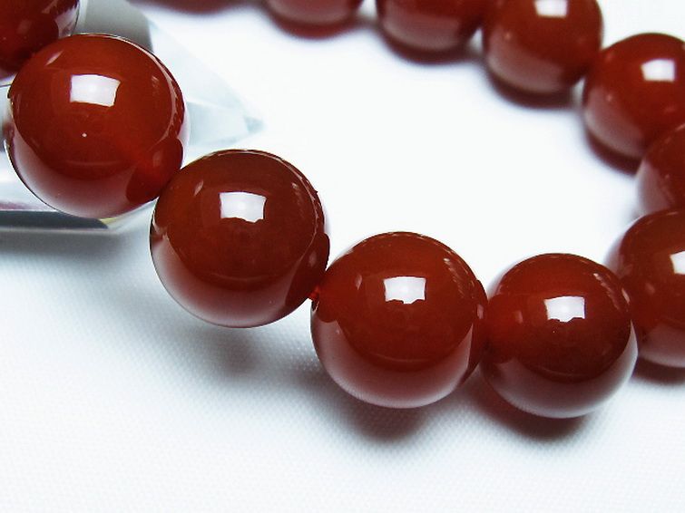 赤アゲートブレスレット 14mm [T57-7189] 3枚目