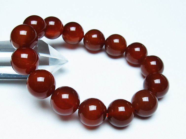 赤アゲートブレスレット 14mm [T57-7190] 1枚目