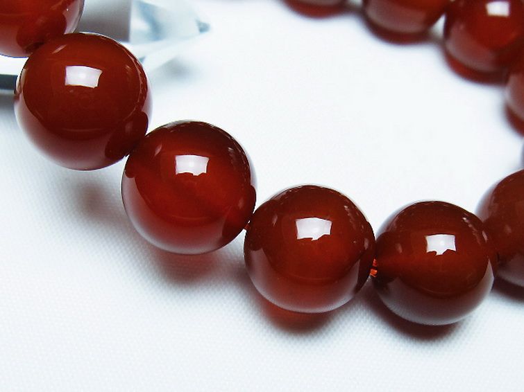 赤アゲートブレスレット 14mm [T57-7190] 3枚目
