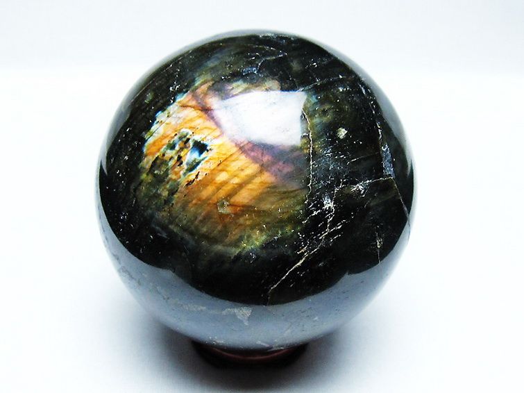 ラブラドライト丸玉 83mm [T571-5002] 3枚目