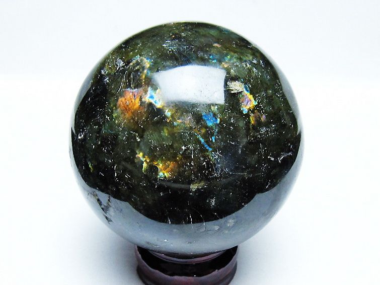 1Kgラブラドライト丸玉 88mm [T571-5038] 3枚目