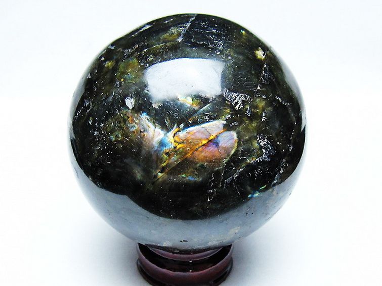 1.2Kgラブラドライト丸玉 94mm [T571-5048] 3枚目