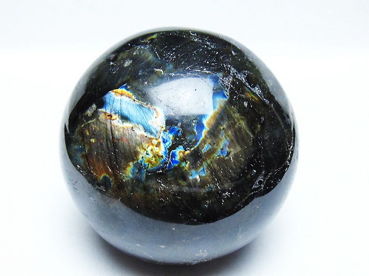 1.1Kgパワーストーン 天然石 ラブラドライト丸玉 90mm [T571-5053]