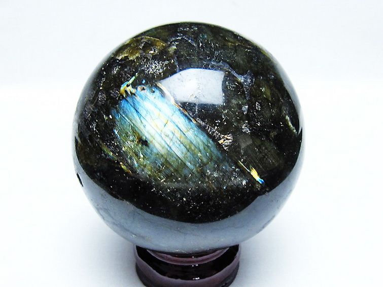 ラブラドライト丸玉 88mm [T571-5057] 3枚目