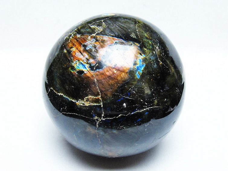 1.6Kgラブラドライト丸玉 105mm [T571-5074] 1枚目