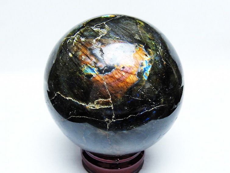 1.6Kgラブラドライト丸玉 105mm [T571-5074] 3枚目