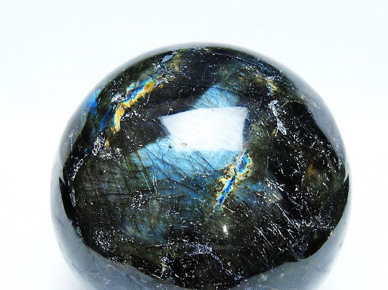 1.5Kgラブラドライト丸玉 100mm [T571-5075] 2枚目