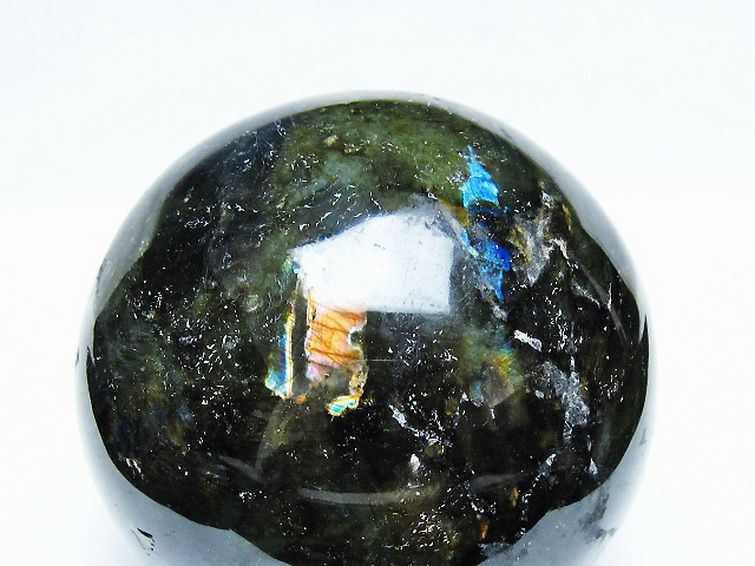 1.7Kgラブラドライト丸玉 110mm [T571-5089] 2枚目