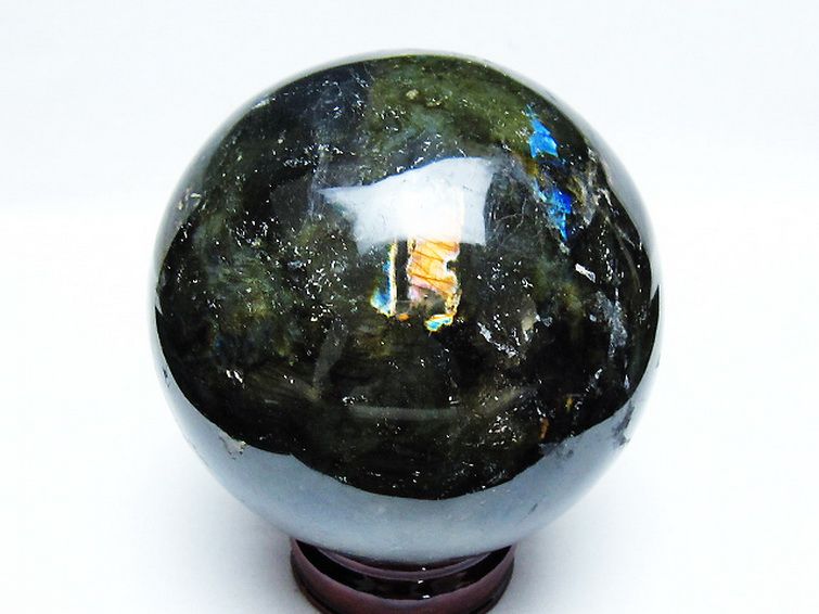 1.7Kgラブラドライト丸玉 110mm [T571-5089] 3枚目