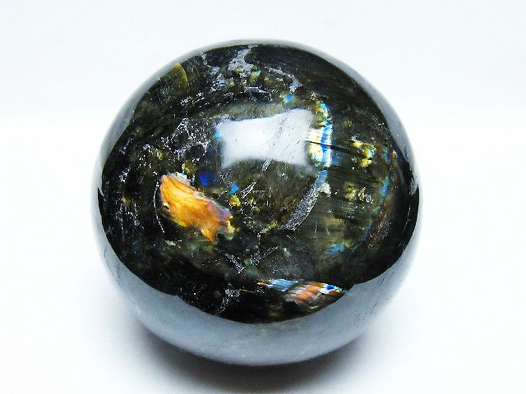 2.3Kgラブラドライト丸玉 117mm [T571-5092] 1枚目