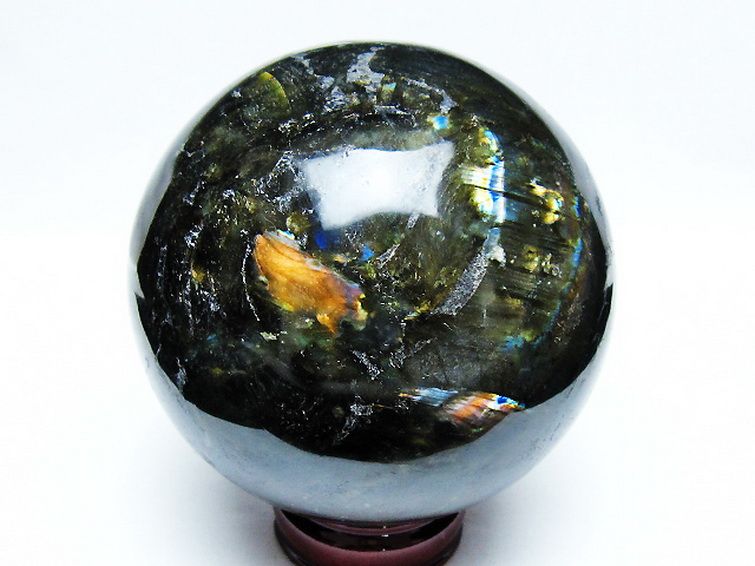 2.3Kgラブラドライト丸玉 117mm [T571-5092] 3枚目