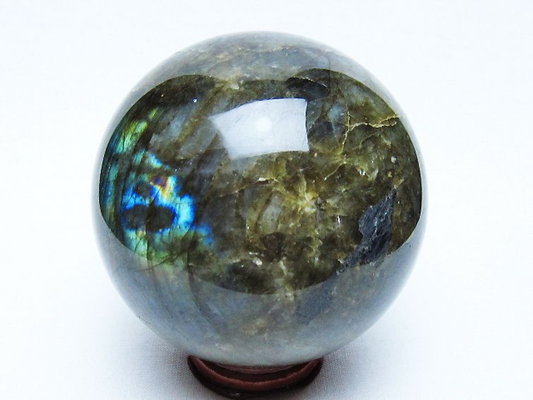 ラブラドライト丸玉 75mm [t571-5221] 3枚目