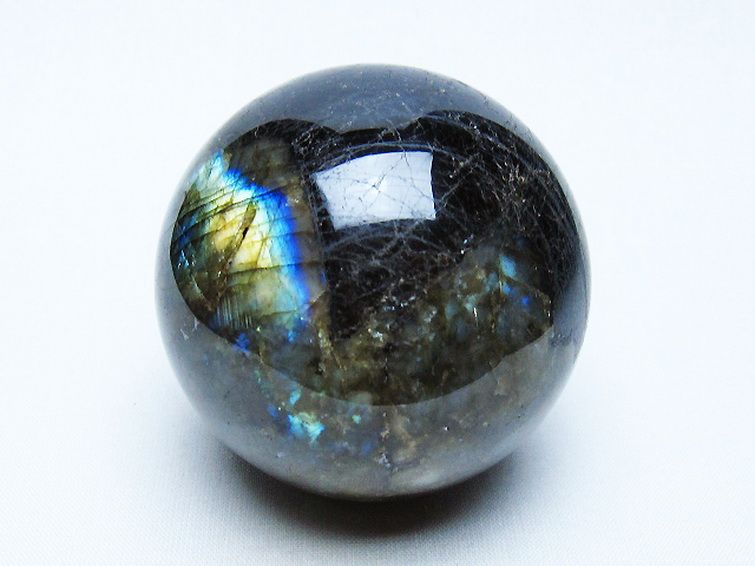 ラブラドライト丸玉 64mm [t571-5232] 1枚目