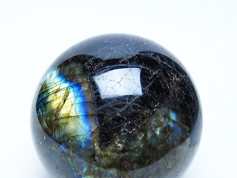 ラブラドライト丸玉 64mm [t571-5232] 2枚目