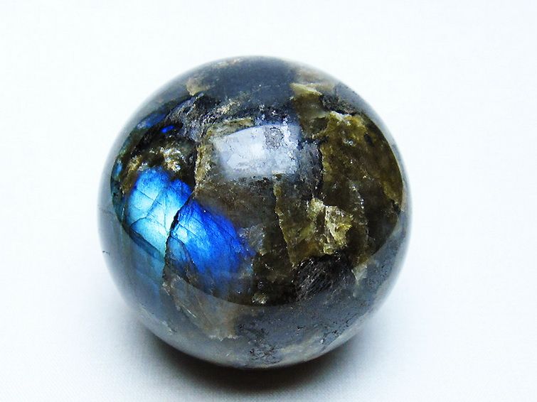 ラブラドライト丸玉 59mm [t571-5238] 1枚目