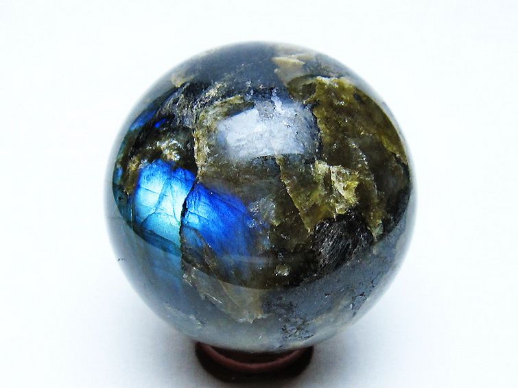 ラブラドライト丸玉 59mm [t571-5238] 3枚目