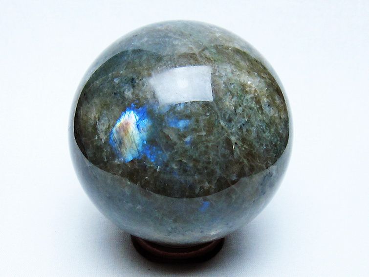 ラブラドライト丸玉 73mm [t571-5243] 3枚目