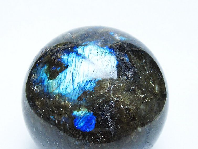 ラブラドライト丸玉 71mm [t571-5250] 2枚目