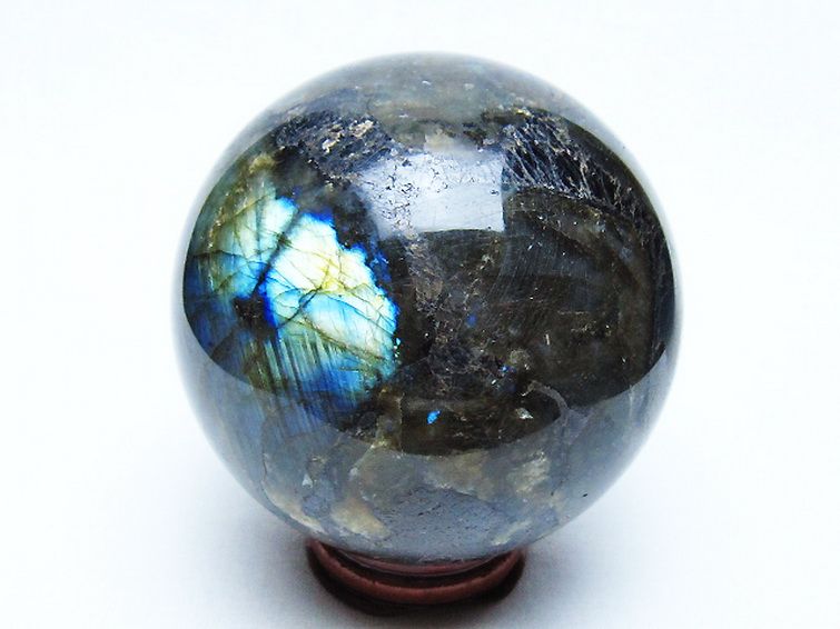 ラブラドライト丸玉 72mm [t571-5256] 3枚目