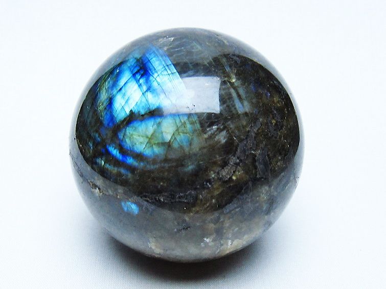 ラブラドライト丸玉 73mm [t571-5261] 1枚目