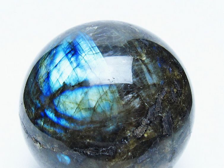 ラブラドライト丸玉 73mm [t571-5261] 2枚目