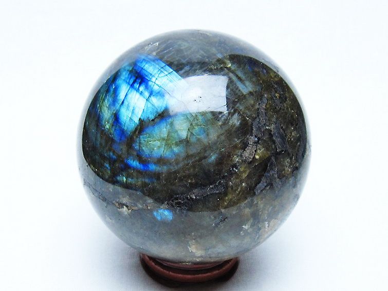 ラブラドライト丸玉 73mm [t571-5261] 3枚目