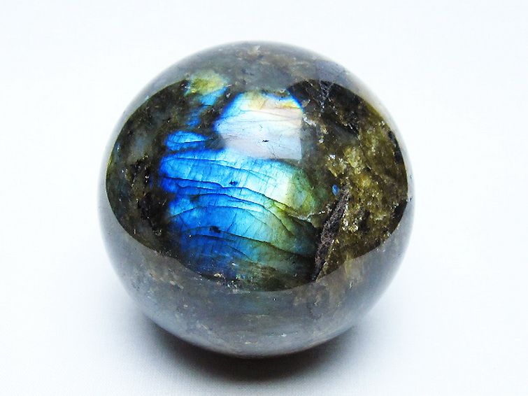 ラブラドライト丸玉 75mm [t571-5266] 1枚目