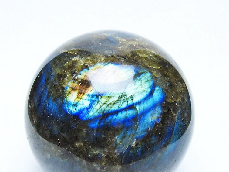 ラブラドライト丸玉 79mm [t571-5275] 2枚目