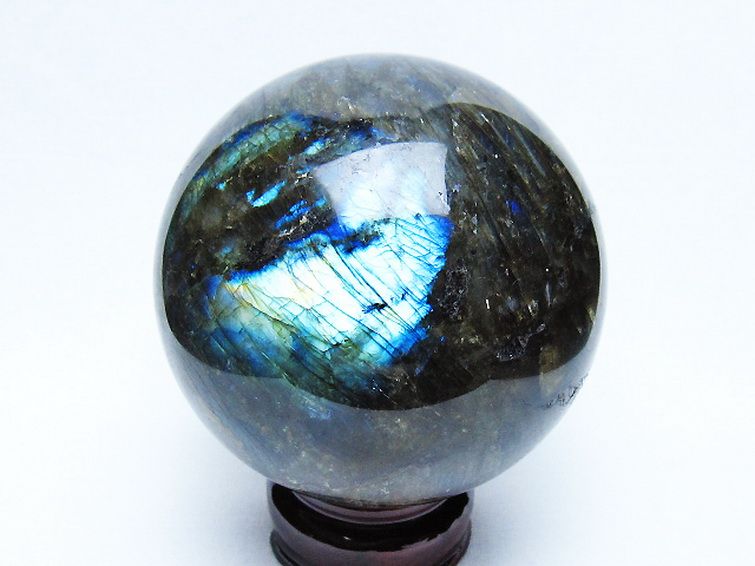 ラブラドライト丸玉 85mm [t571-5287] 3枚目