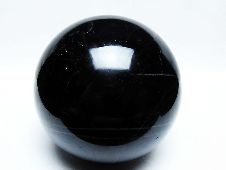 2.5Kgモリオン 純天然 黒水晶 丸玉 123mm [T572-10011] 1枚目