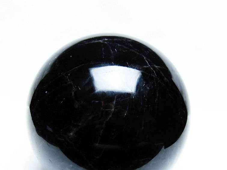 3.2Kgモリオン 純天然 黒水晶 丸玉 135mm [T572-10029] 2枚目