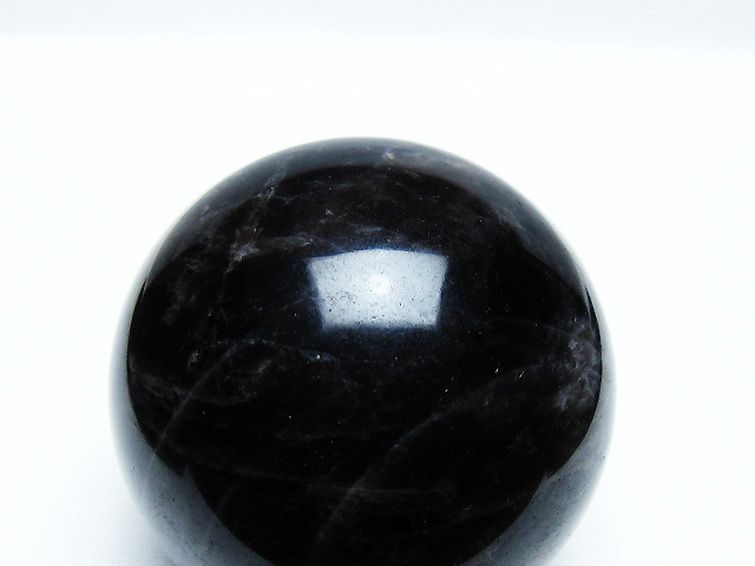 モリオン 純天然 黒水晶 丸玉 64mm [T572-10042] 2枚目
