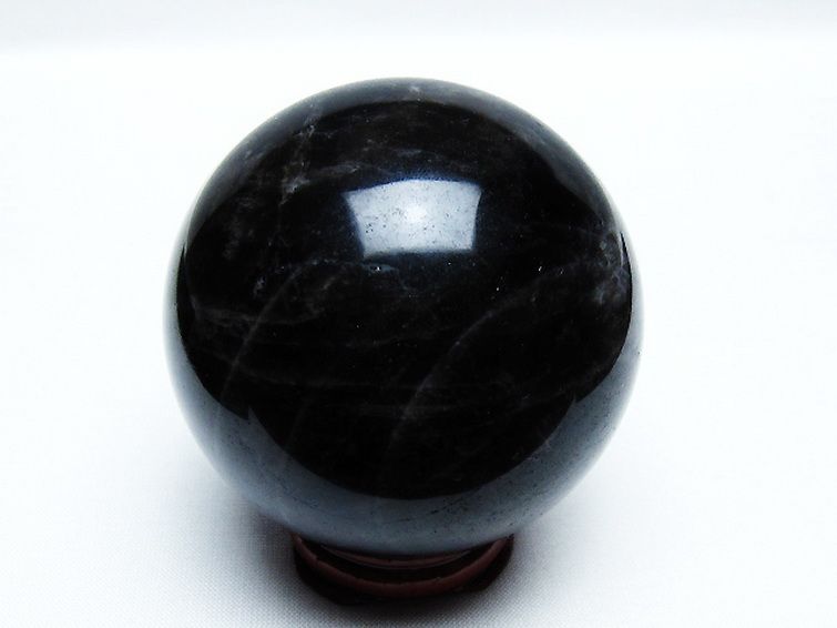 モリオン 純天然 黒水晶 丸玉 64mm [T572-10042] 3枚目