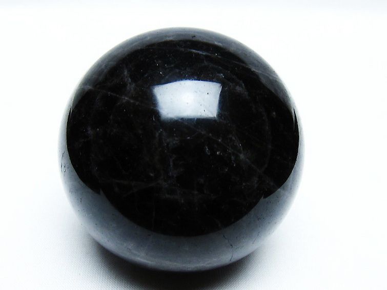 モリオン 純天然 黒水晶 丸玉 68mm [T572-10051] 1枚目