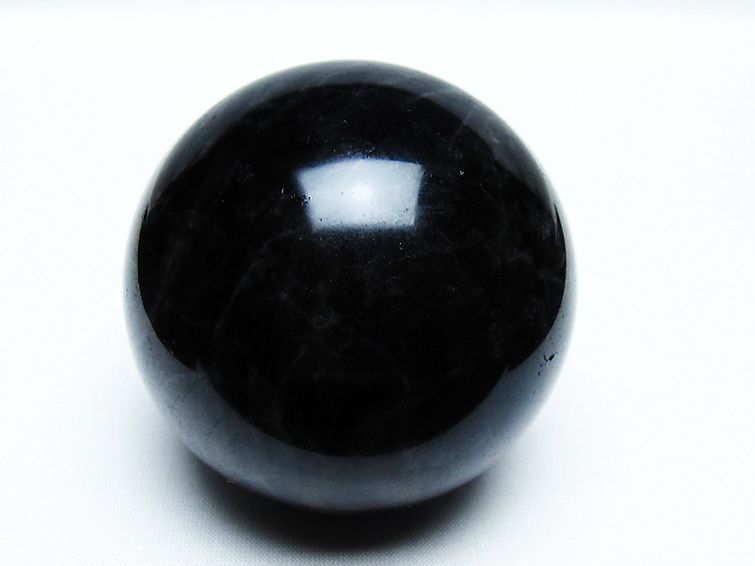 モリオン 純天然 黒水晶 丸玉 70mm [T572-10053] 1枚目